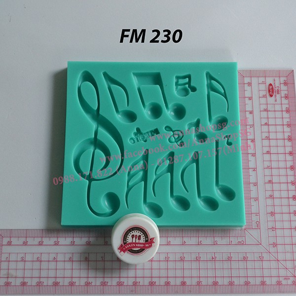 KHUÔN FONDANT NỐT NHẠC LỚN FM230