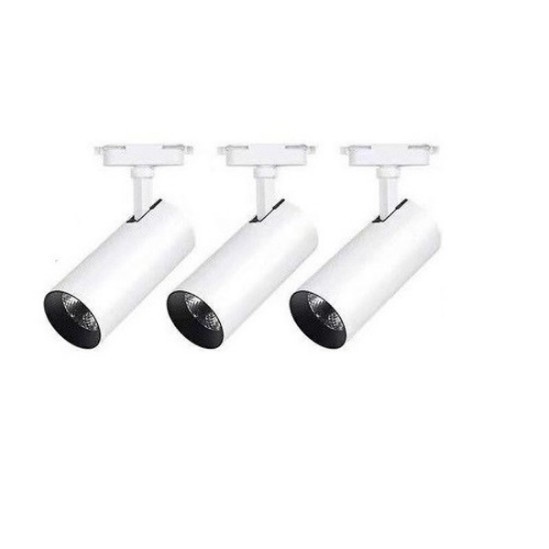 Bộ 3 Đèn Led rọi ray ống bơ 3W trang trí shop HL Lighitng (tặng thanh ray 1 mét)