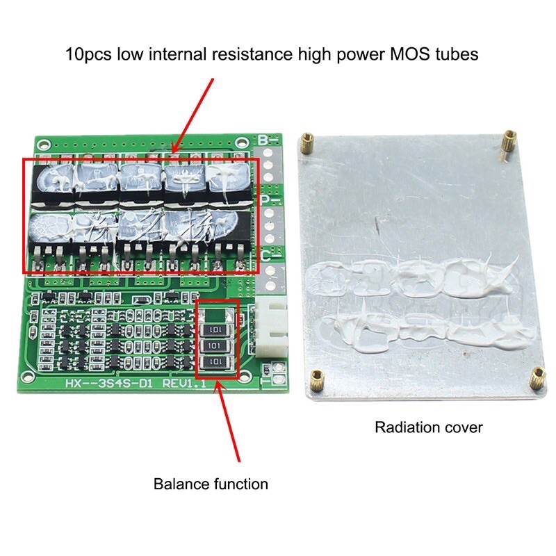 Mạch bải vệ pin ion 3S 12.6V 100A