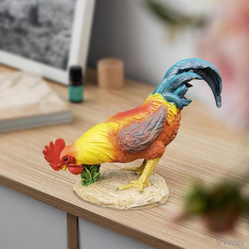 Mô Hình Tượng Rooster Điêu Khắc Sinh Động Dùng Trang Trí Phòng Khách / Nhà Bếp