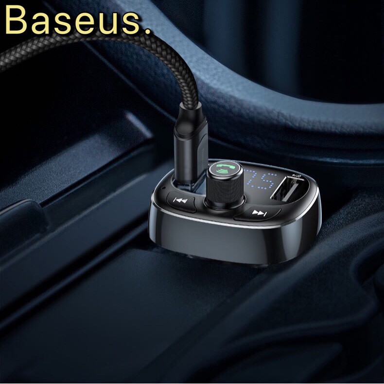 Tẩu sạc oto Baseus Mp3 không dây cao cấp bluetooth điện thoại Chính hãng