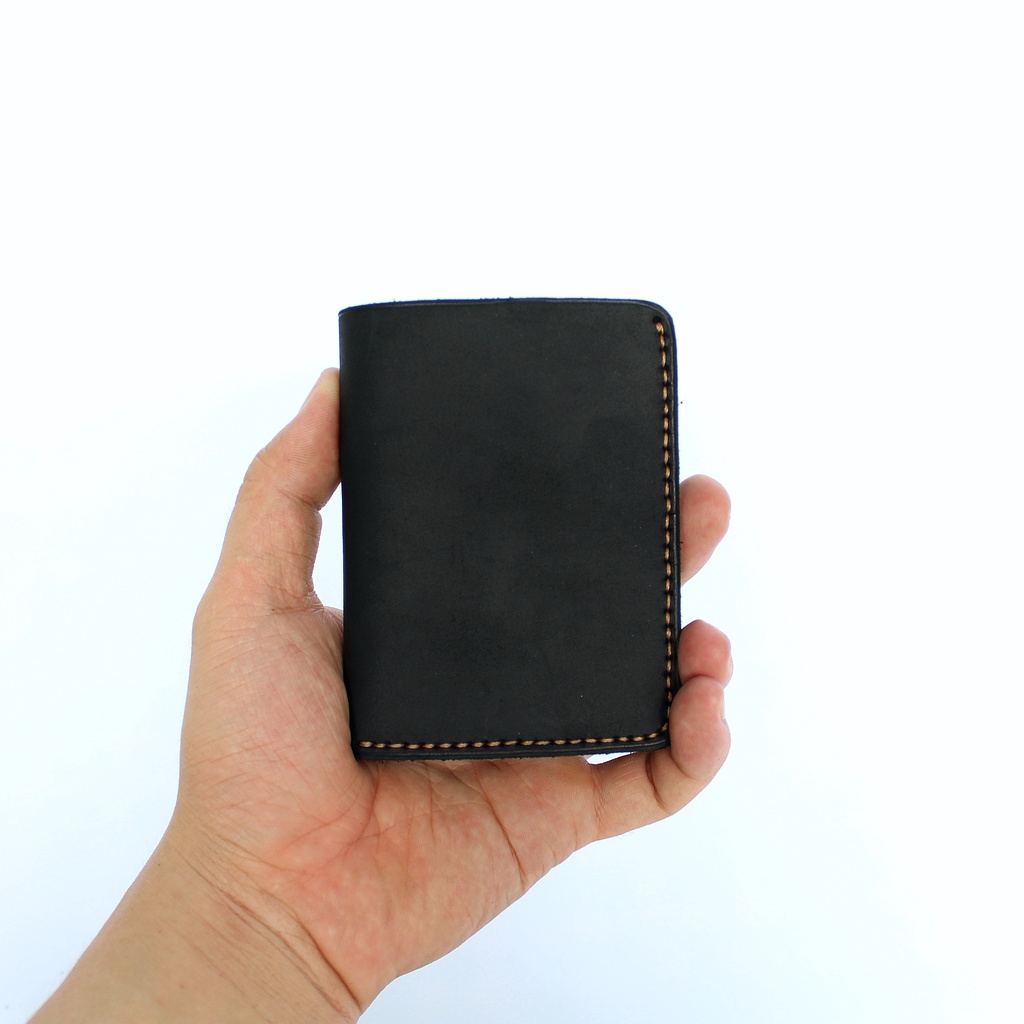 Ví đứng AUTHUR da bò thật hàng thủ công thương hiệu W