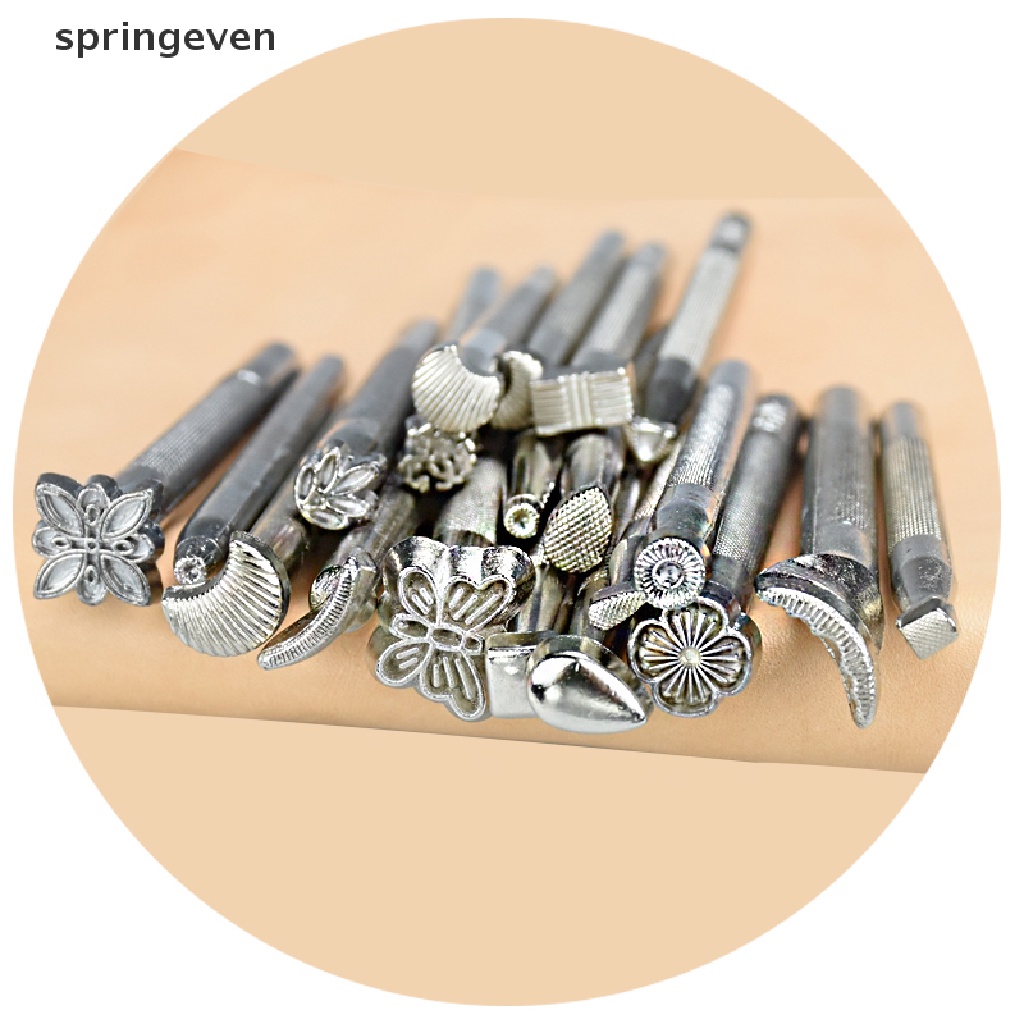 springeven Ceramic Art Alloy Printing Tools 20-piece Suit Texture Seal Printing Punch DIY RFT