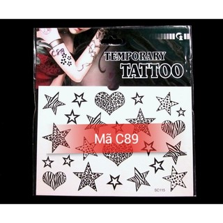 Hình xăm dán ngôi sao C89