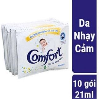 Nước xả vải Comfort dây 10 gói cho da nhạy cảm. Mẫu mới
