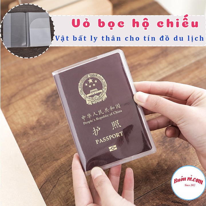 Vỏ bọc hộ chiếu có ngăn đựng thẻ ngân hàng không thấm nước tiện ích 00244