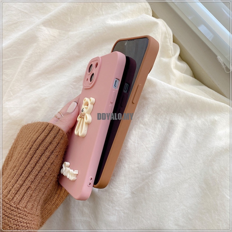 Ốp Điện Thoại Hình Gấu Hoạt Hình Cho Realme 8 5G Pro C12 C15 C25 C25S C21y C21 C25y C11 C20 2021 5 5I C3 6I 8i 9i