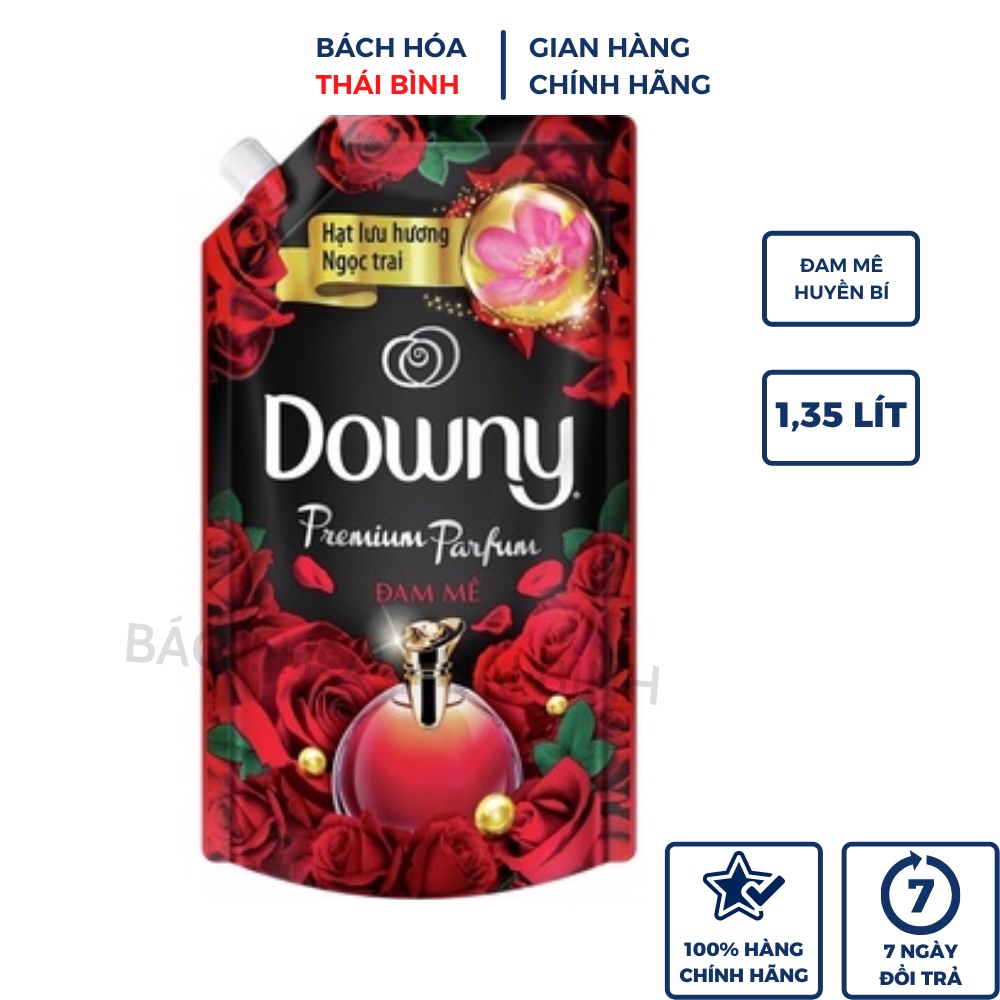 Nước xả vải Downy đam mê huyền bí hương nắng mai bịch lớn 1,6 lít