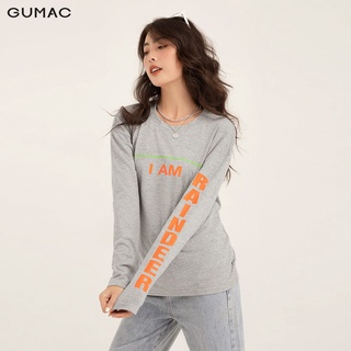 Áo thun nữ tay dài in chữ GUMAC phong cách Hàn Quốc, ATB163