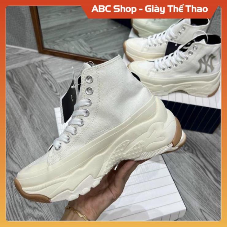GIÀY ML.B CHUNKY HIGH CREAM WHITE ĐẾ NÂU LAI AU, MLB SNEAKER GIẦY THỂ THAO NAM NỮ