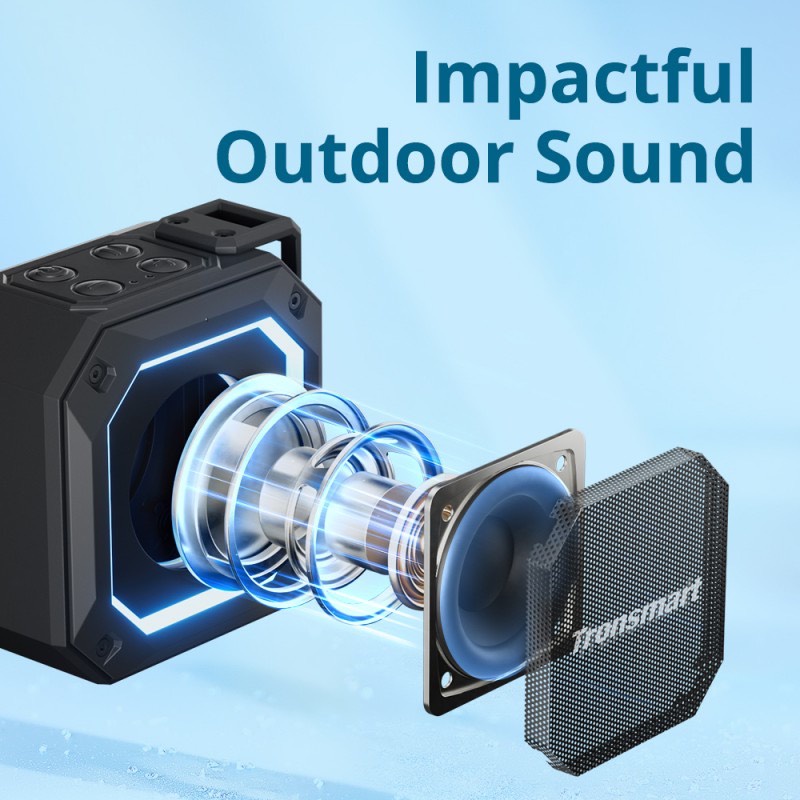 Loa Di Động Bluetooth Loa 5.3 Tronsmart Groove 2 công suất 10W, chống nước IPX7, Bass Mạnh, Dải đèn led theo nhạc