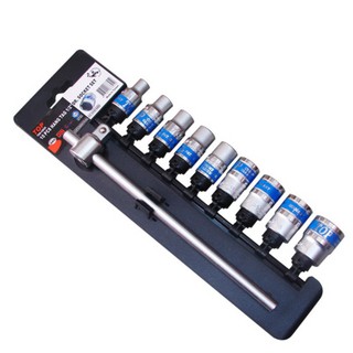 Bộ tuýp bộ khẩu vặn mở siết ốc vít 10 chi tiết Cần kéo trượt hiệu Top