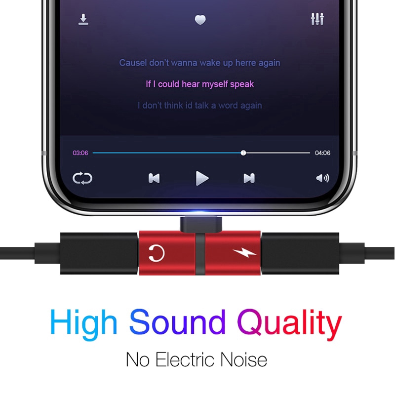 Bộ Chuyển Đổi Âm Thanh Aux Tương Thích Với iPhone Xs Max Xr X 8 7