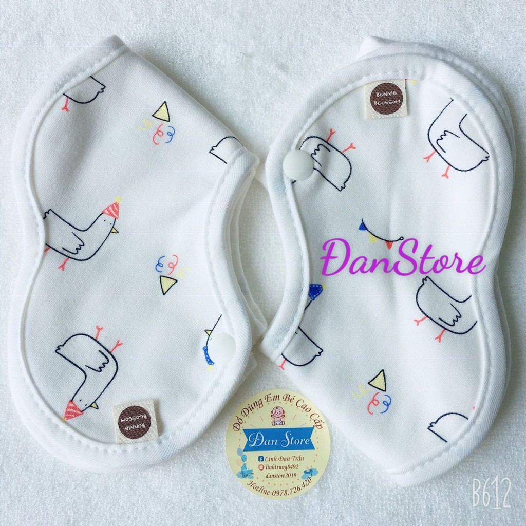 Yếm tròn cao cấp Hàn Quốc cho bé 0-36m, Yếm Bunnie Blossom Hàn Quốc cho bé
