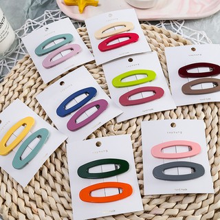 Sét 2 kẹp tóc ovan nhiều mầu KAH104 (Song An Eco)