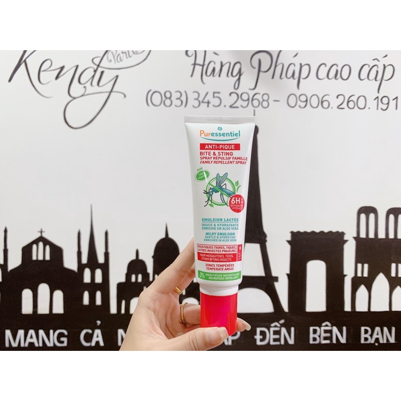 Xịt tránh muỗi đốt cho bé từ 1 tuổi Puressentiel Spray Répulsif Famille Zones Tempérées 100ml