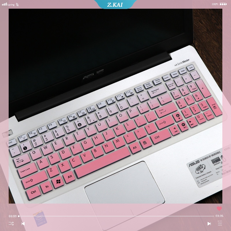 Miếng Silicon Bọc Bàn Phím Màu Gradient Chống Thấm Nước Cho ASUS VivoBook 15 15.6" X542UF X542UR X542UN X542UQ X542Ar A542UR