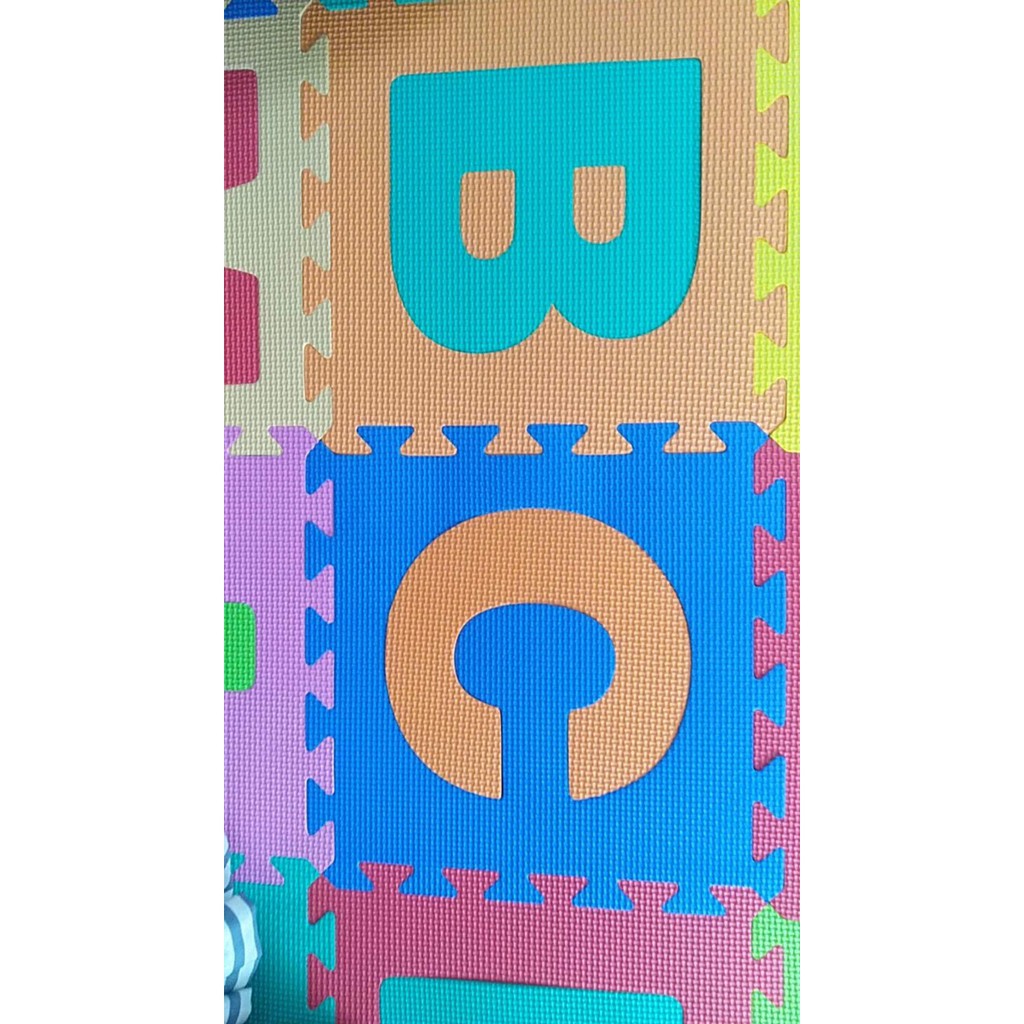 36 tấm xốp lót sàn hình chữ cái và số đếm cho bé vui chơi, kích thước 30x30 cm/ tấm