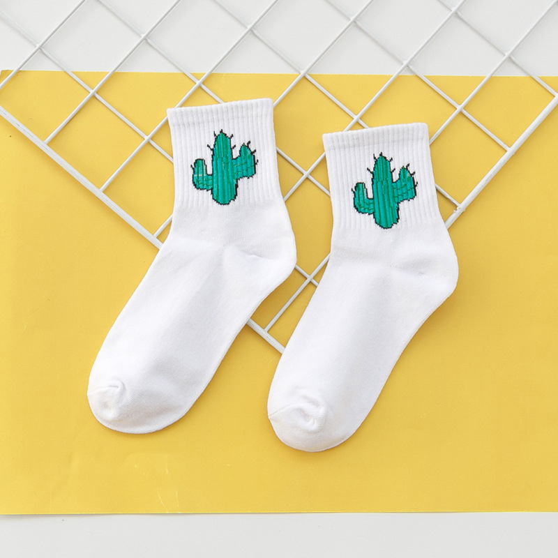Vớ cotton in họa tiết hoạt hình dễ thương đáng yêu cho nữ
