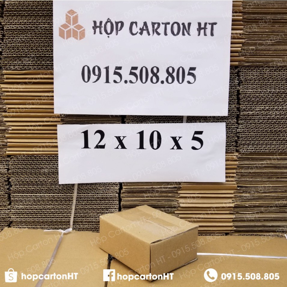 12x10x5 Hộp carton, thùng giấy cod gói hàng, hộp bìa carton đóng hàng giá rẻ