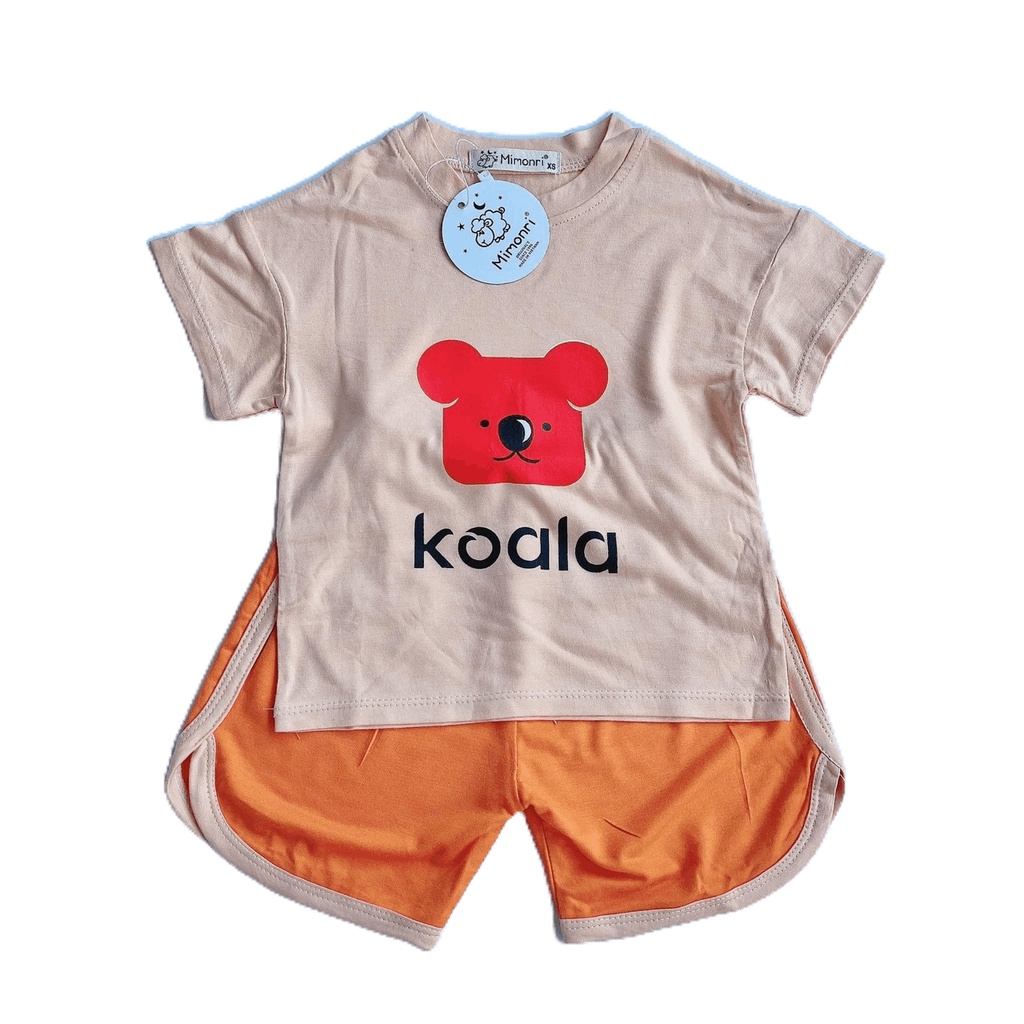 Quần áo bé trai và bé gái tay ngắn chất liệu thun lạnh thoáng mát mùa hè size 80-120cm