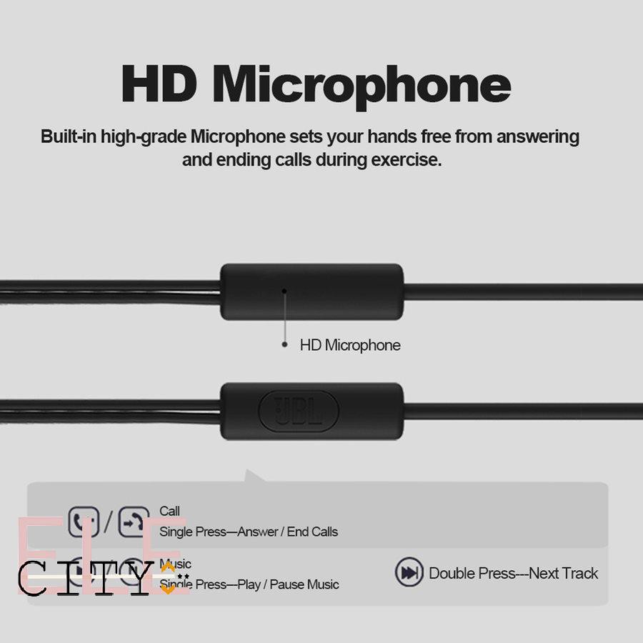 Ele】⚡⚡Tai nghe jack cắm 3.5mm JBL C100SI chất lượng cao tiện dụng