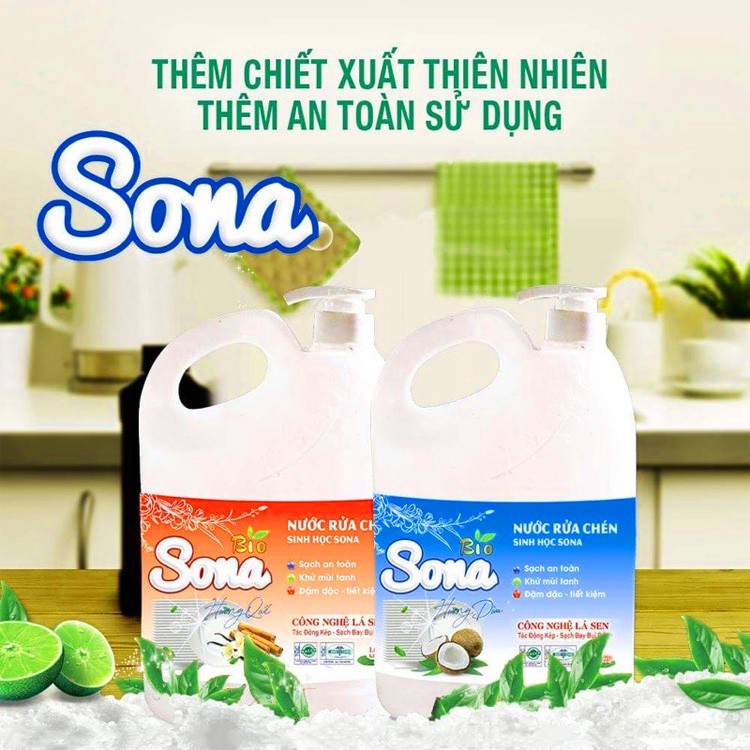 Nước Rửa Chén SoNa Hương Quế 1,6kg