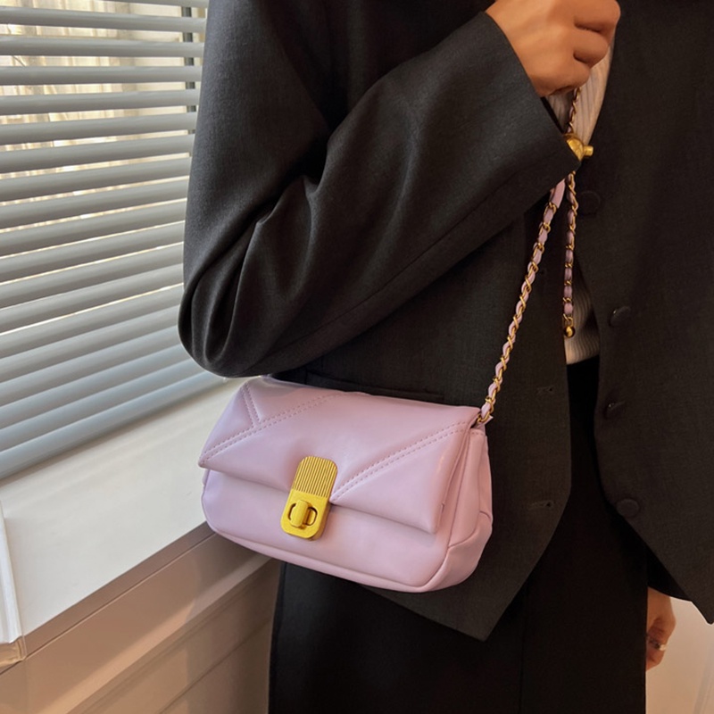 Túi Đeo Vai Hình Vuông Cỡ Nhỏ Họa Tiết Bóng Vàng Phong Cách Hàn Quốc Thời Trang Cho Nữ