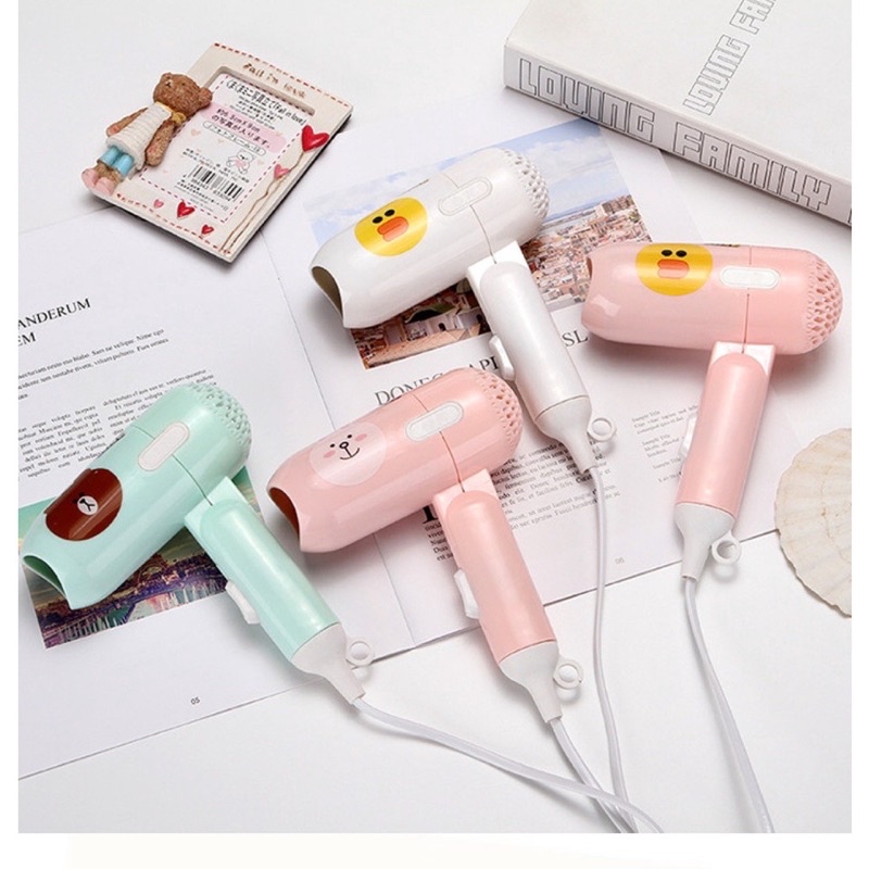 Máy sấy tóc mini hình hoạt hình dễ thương (giao mẫu ngẫu nhiên)