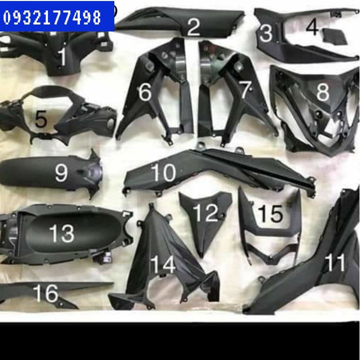 Bộ nhựa nhám winner v1 đầy đủ zin hãng