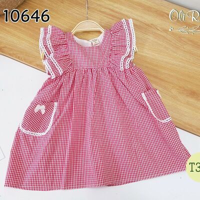 Set đôi đầm và áo sơ mi họa tiết caro đỏ cho bé trai bé gái _ Hàng thiết kế đẹp, form chuẩn _ Bigbaby Shop