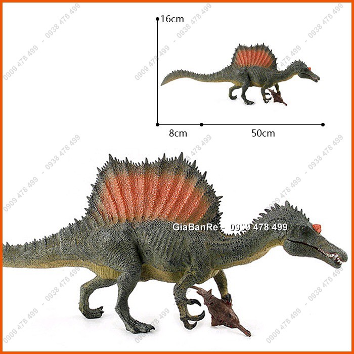 MÔ HÌNH KHỦNG LONG - THẰN LĂN CÁ SẤU GAI SPINOSAURUS BẮT CÁ - SIZE LỚN - 7712.1