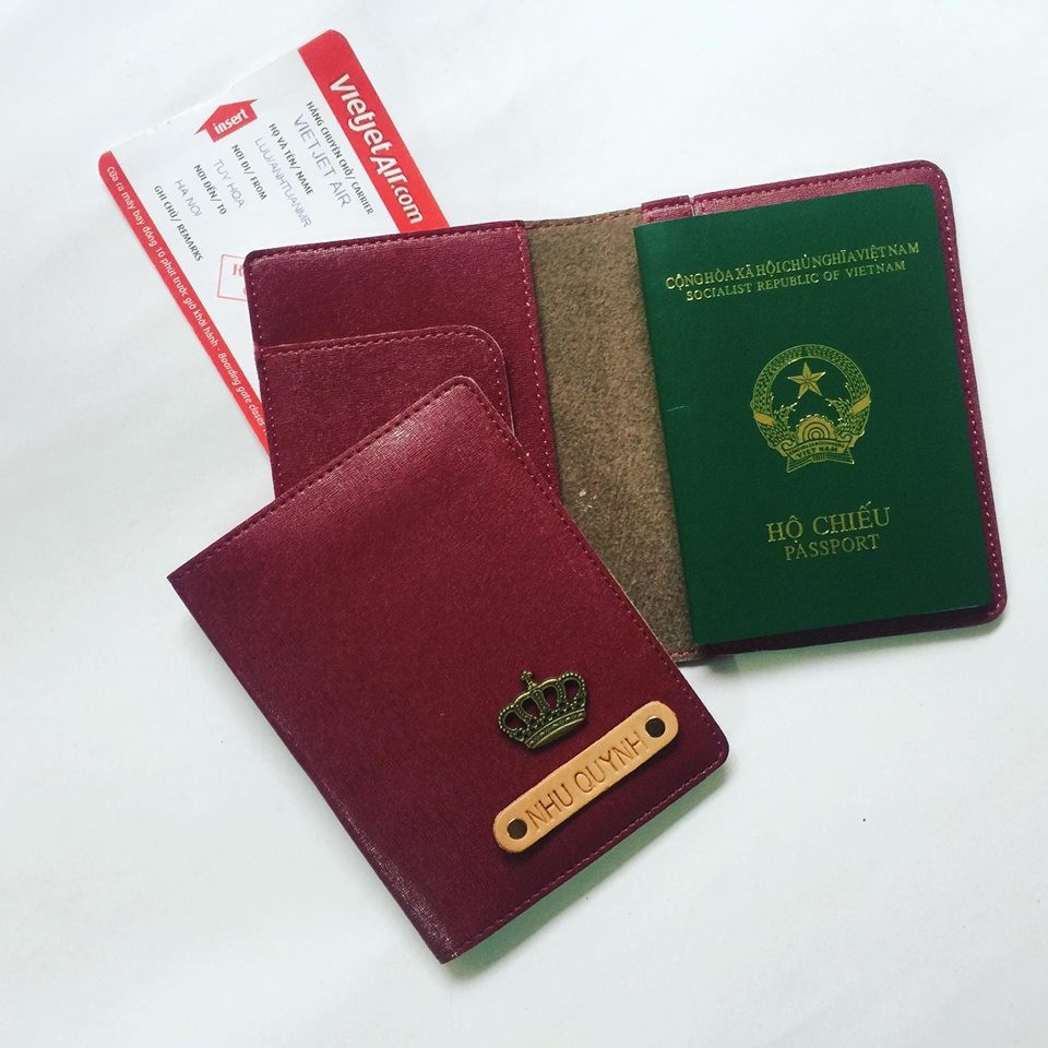 Ví hộ chiếu mầu mận