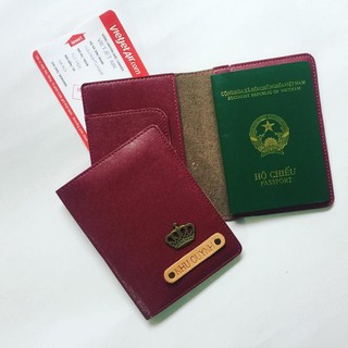 Ví hộ chiếu mầu mận