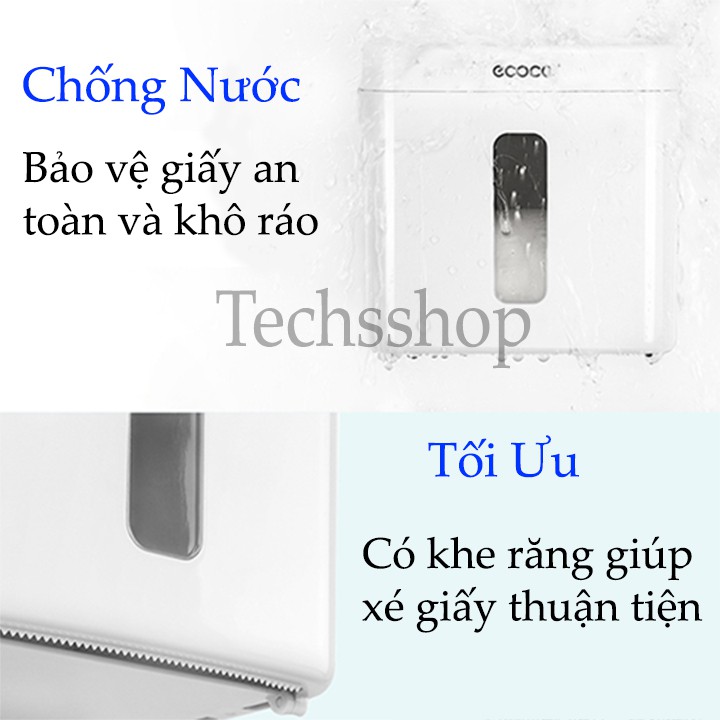 Hộp đựng giấy vệ sinh ecoco e1612 - hộp giấy vệ sinh cao cấp