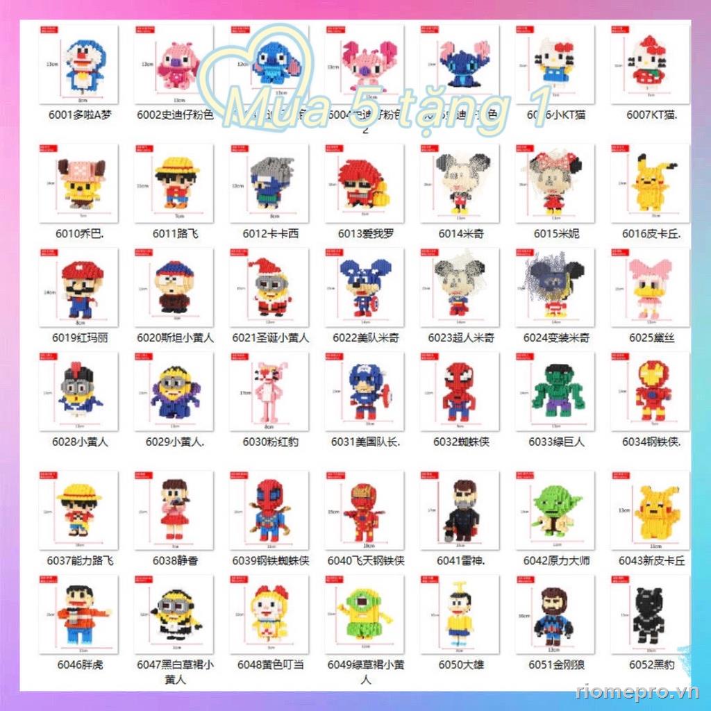 Mua 5 Tặng 1!! Bộ Đồ Chơi Lắp Ráp Mô Hình mini 3D Cho Bé