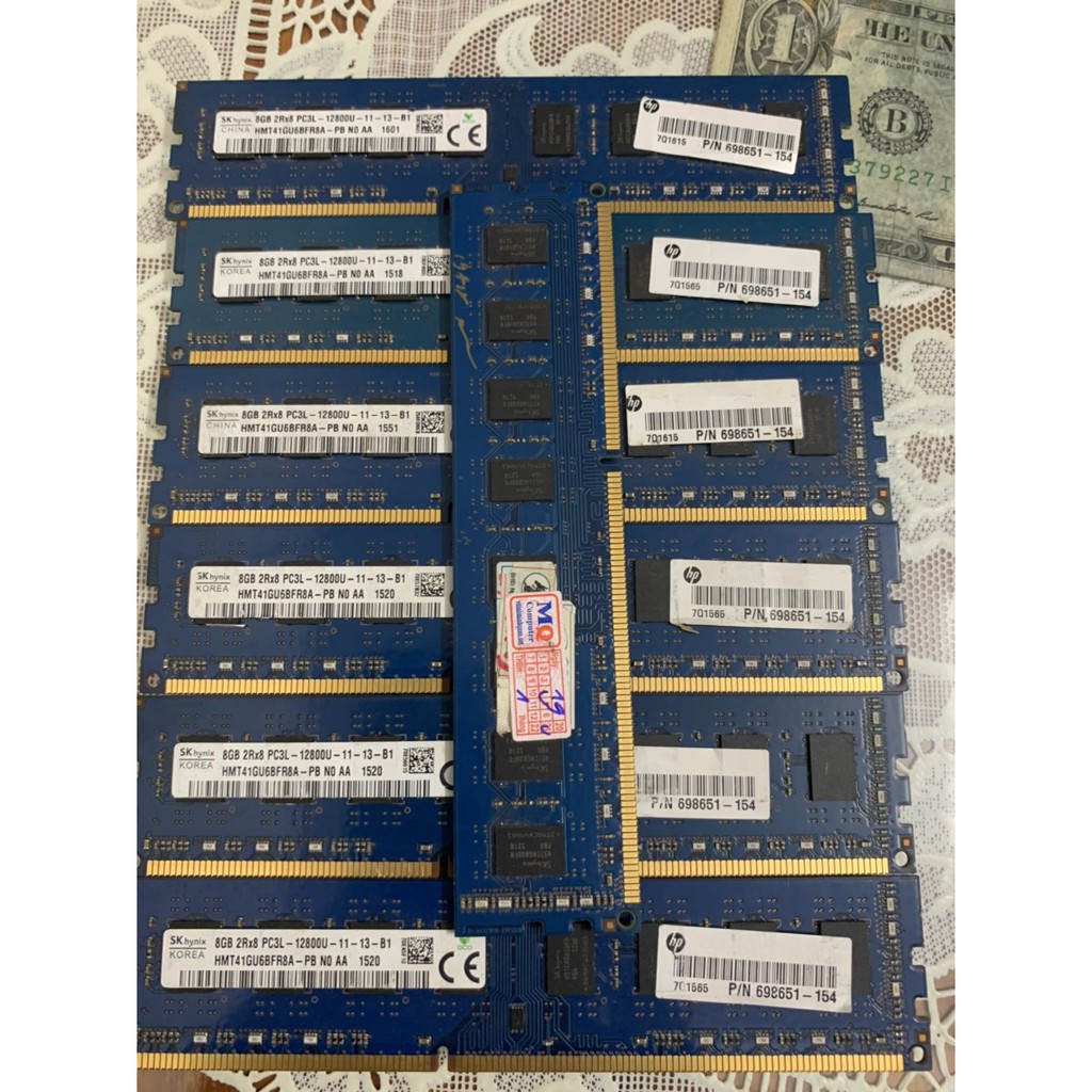 DDR3 RAM 8G - BUS 1600  Ram Máy Bộ  Tháo Ra Chân Vàng Óng Không Kén Main - Vi Tính Bắc  Hải | BigBuy360 - bigbuy360.vn