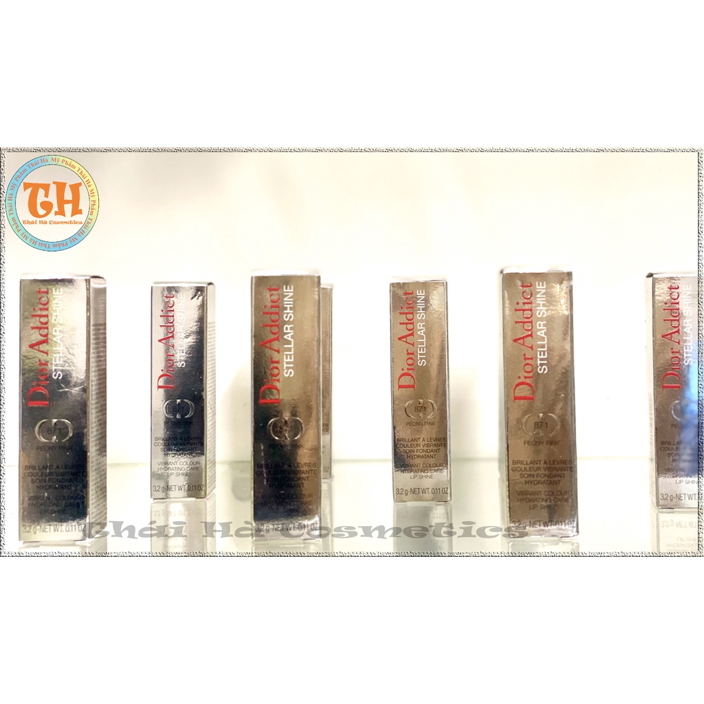 Son bóng Dior màu hồng mẫu đơn số 871 Dior Addict Stellar Shine Lipstick No.871 Peony Pink