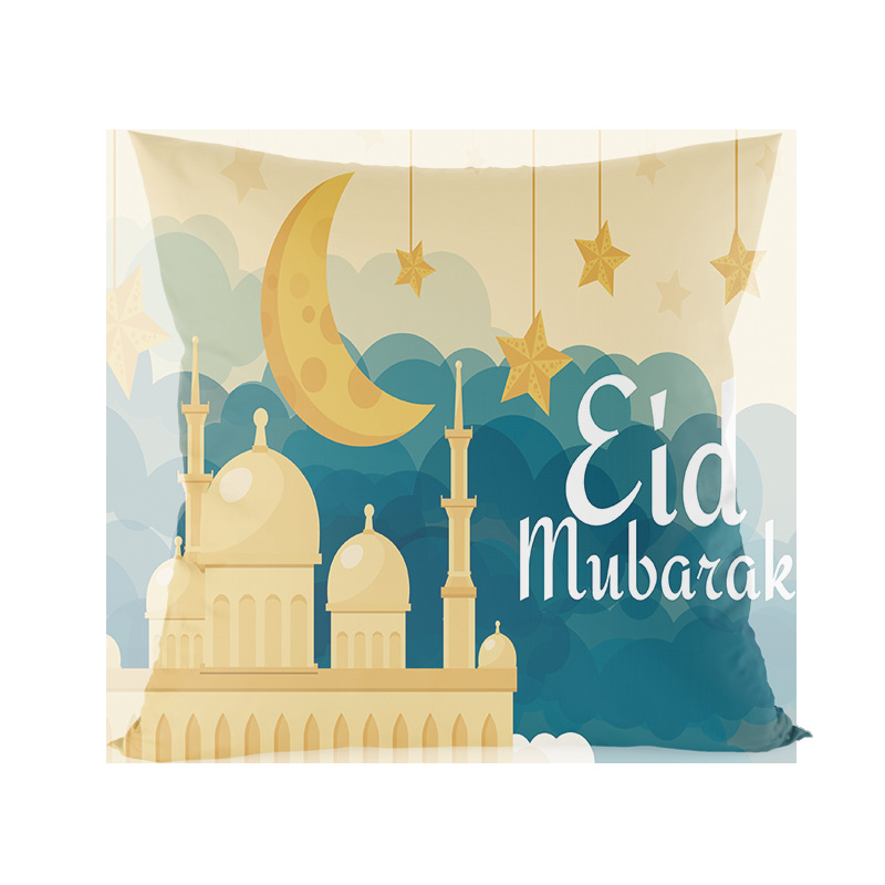 Vỏ Gối Vuông 45cm X 45cm In Hình Lễ Hội Eid Mubarak Phong Cách Hồi Giáo Trang Trí Nhà Cửa