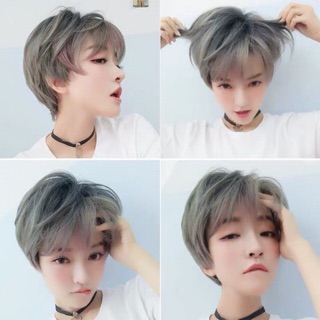 Tóc giả tomboy❤️freeship 50k❤️ tóc giả tomboy cao cấp- tặng lưới chùm tóc
