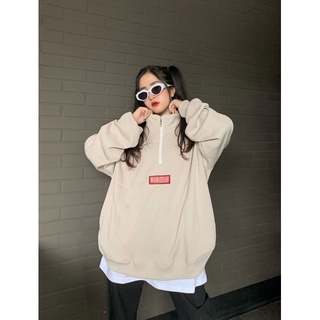 Nms halfzipper normos - áo khoác chui có khoá kéo form rộng