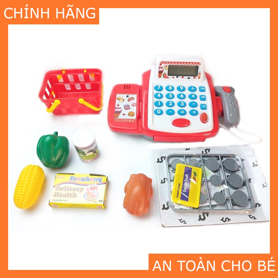 Bộ Đồ Chơi Máy Tính Tiền DUKA - Màu Đỏ An Toàn Cho Trẻ