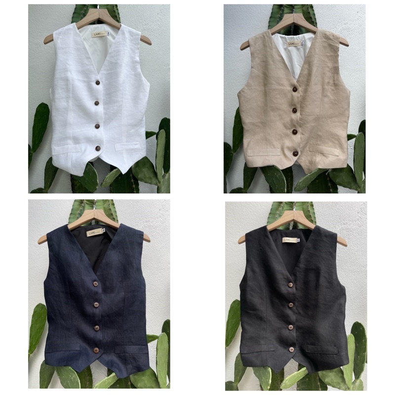 Áo Ghi lê Linen tưng 2 lớp