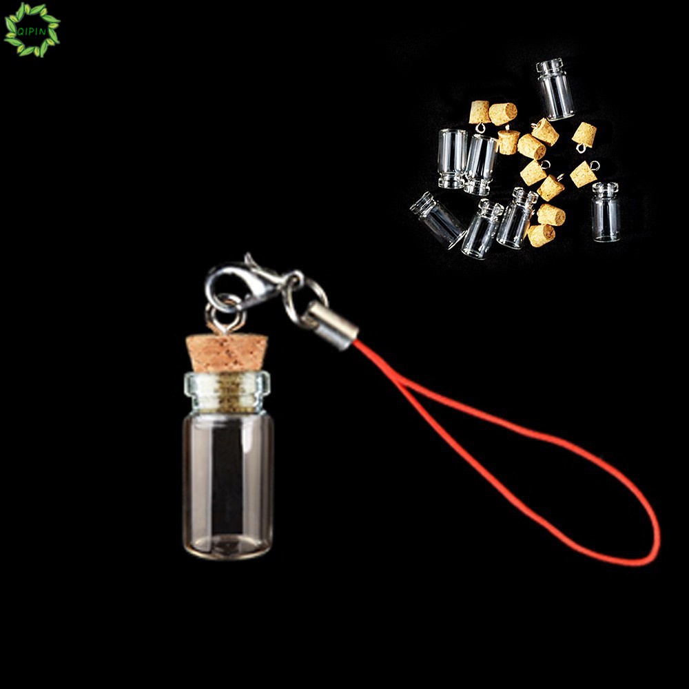 Set 5 Vòng cổ Mặt Kính Hình Lọ Nước Hoa Mini 1ml