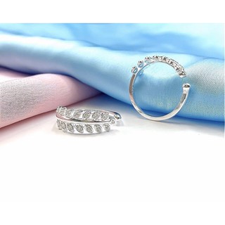 Nhẫn Nữ Hình Lá Nguyệt Quế Bạc Ta XƯỞNG BẠC PHƯƠNG CẢNH CPJ