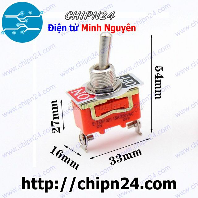 [1 CÁI] (G10) Công tắc E-TEN1021 (ETEN1021 1021 Công tắc bật 2 chân 2 vị trí 15A 250VAC)