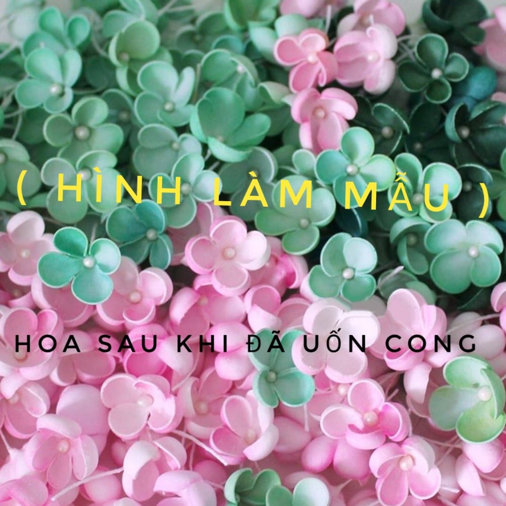 32 hoa xốp rời chưa uốn cong gồm 2 mẫu và 2 size: 4cm và 3cm  _ Hoa trang trí lớp học, bưu thiếp, thiệp _hoa mầm non