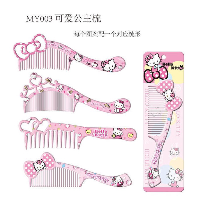 Lược chải tóc họa tiết Hello Kitty dễ thương đơn giản