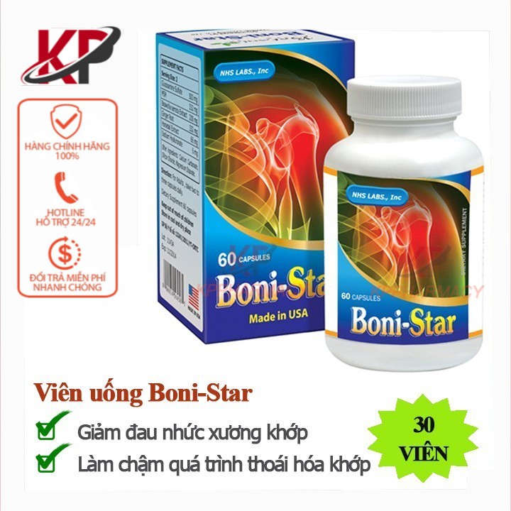 ✅ [CHÍNH HÃNG] Boni-Star – Giảm đau xương khớp cấp và mãn tính, thoát hóa khớp, viêm xương khớp BoniStar