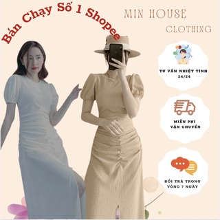 đầm trắng dự tiệc sang chảnh-Hàng cao cấp loại 1-Freeship-đầm váy trắng dự tiệc cưới xinh-minhouseclothing